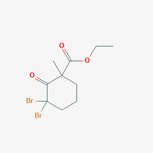 molecular formula C10H14Br2O3 B14634663 Ethyl 3,3-dibromo-1-methyl-2-oxocyclohexane-1-carboxylate CAS No. 55310-50-4
