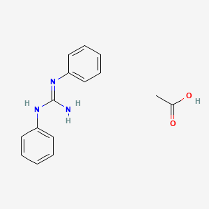 molecular formula C15H17N3O2 B14634678 Acetic acid;1,2-diphenylguanidine CAS No. 53759-55-0