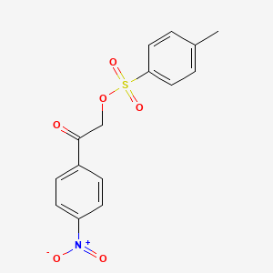 molecular formula C15H13NO6S B14634699 Ethanone, 2-[[(4-methylphenyl)sulfonyl]oxy]-1-(4-nitrophenyl)- CAS No. 56177-37-8