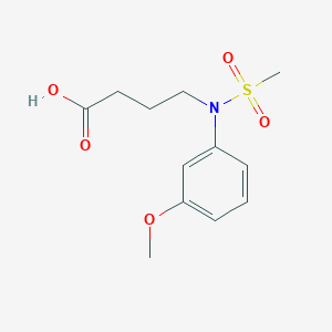 4-[(3-Methoxyphenyl)(methylsulfonyl)amino]butanoic acid