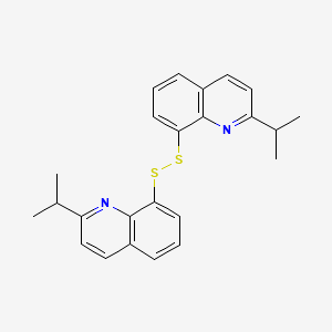 molecular formula C24H24N2S2 B14634727 Quinoline, 8,8'-dithiobis[2-(1-methylethyl)- CAS No. 54421-20-4