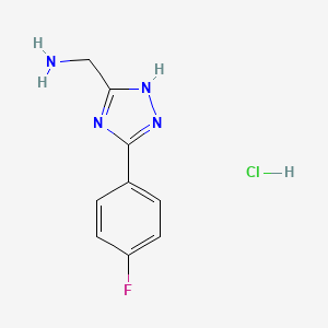 [3-(4-fluorophenyl)-1H-1,2,4-triazol-5-yl]methanamine hydrochloride