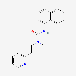 molecular formula C19H19N3O B14634775 N-Methyl-N'-naphthalen-1-yl-N-[2-(pyridin-2-yl)ethyl]urea CAS No. 56914-11-5