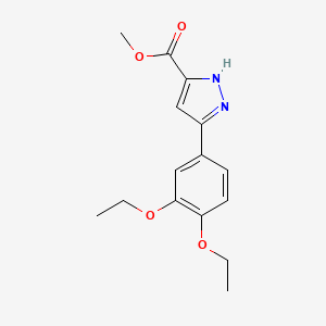 methyl 3-(3,4-diethoxyphenyl)-1H-pyrazole-5-carboxylate