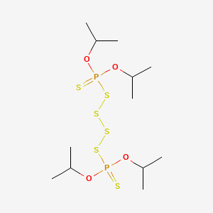 molecular formula C12H28O4P2S6 B14634837 2,11-Dimethyl-4,9-bis[(propan-2-yl)oxy]-3,10-dioxa-5,6,7,8-tetrathia-4lambda~5~,9lambda~5~-diphosphadodecane-4,9-dithione CAS No. 52723-26-9