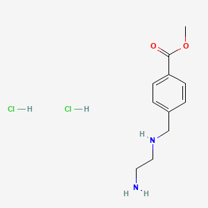 molecular formula C11H18Cl2N2O2 B1463492 Methyl 4-{[(2-aminoethyl)amino]methyl}benzoate dihydrochloride CAS No. 1258640-24-2