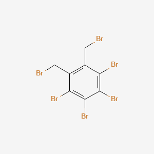 molecular formula C8H4Br6 B14634922 1,2,3,4-Tetrabromo-5,6-bis(bromomethyl)benzene CAS No. 53042-28-7
