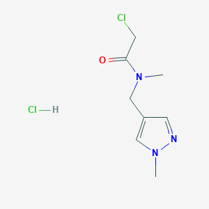 molecular formula C8H13Cl2N3O B1463493 2-chloro-N-methyl-N-[(1-methyl-1H-pyrazol-4-yl)methyl]acetamide hydrochloride CAS No. 1251925-34-4
