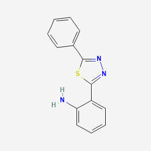 molecular formula C14H11N3S B14634965 2-(5-Phenyl-1,3,4-thiadiazol-2-yl)aniline CAS No. 54359-56-7