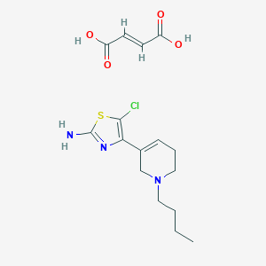 molecular formula C16H22ClN3O4S B146350 5-Chloro-4-(1-butyl-1,2,5,6-tetrahydropyridin-3-yl)-thiazole-2-amine 2-butenedioate CAS No. 130093-10-6