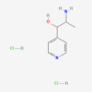 molecular formula C8H14Cl2N2O B1463503 2-Amino-1-(pyridin-4-yl)propan-1-ol dihydrochloride CAS No. 101251-00-7
