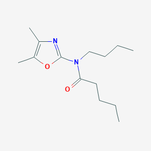 molecular formula C14H24N2O2 B14635069 N-Butyl-N-(4,5-dimethyl-1,3-oxazol-2-YL)pentanamide CAS No. 57068-37-8