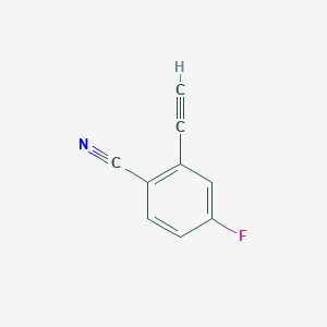 molecular formula C9H4FN B1463507 2-Ethynyl-4-fluorobenzonitrile CAS No. 1208076-36-1