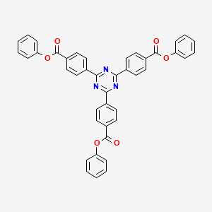 molecular formula C42H27N3O6 B14635096 Triphenyl 4,4',4''-(1,3,5-triazine-2,4,6-triyl)tribenzoate CAS No. 52996-90-4