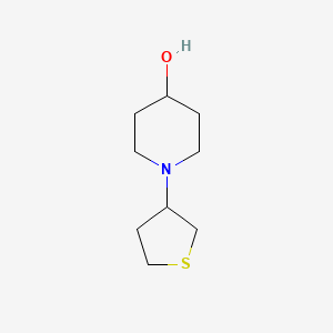 molecular formula C9H17NOS B1463510 1-(Tetrahydrothiophen-3-yl)piperidin-4-ol CAS No. 864425-02-5
