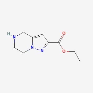 molecular formula C9H13N3O2 B1463511 Ethyl 4,5,6,7-tetrahydropyrazolo[1,5-a]pyrazine-2-carboxylate CAS No. 1029720-98-6