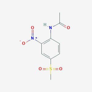 molecular formula C9H10N2O5S B14635111 N-[4-(Methanesulfonyl)-2-nitrophenyl]acetamide CAS No. 54029-50-4
