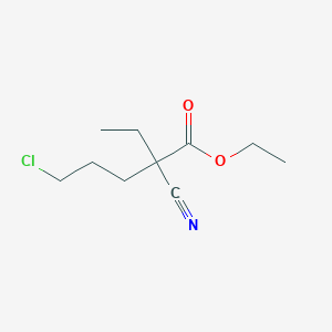 molecular formula C10H16ClNO2 B14635115 Ethyl 5-chloro-2-cyano-2-ethylpentanoate CAS No. 52295-74-6