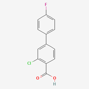 molecular formula C13H8ClFO2 B1463513 2-氯-4-(4-氟苯基)苯甲酸 CAS No. 728951-41-5