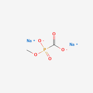 molecular formula C2H3Na2O5P B14635149 Phosphinecarboxylic acid, hydroxymethoxy-, oxide, disodium salt CAS No. 55920-25-7