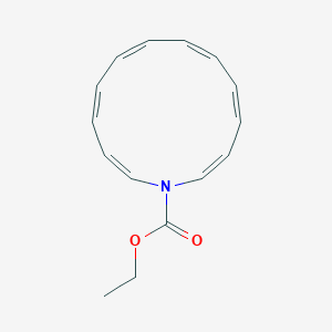 molecular formula C15H17NO2 B14635178 Azacyclotrideca-2,4,6,8,10,12-hexaene-1-carboxylic acid, ethyl ester CAS No. 53085-81-7