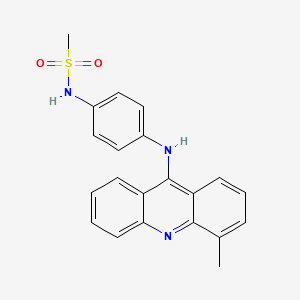 molecular formula C21H19N3O2S B14635186 Methanesulfonanilide, 4'-(4-methyl-9-acridinylamino)- CAS No. 53221-79-7