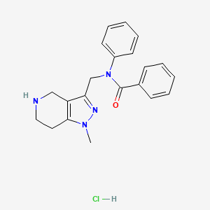 N-[(1-methyl-4,5,6,7-tetrahydro-1H-pyrazolo[4,3-c]pyridin-3-yl)methyl]-N-phenylbenzamide hydrochloride