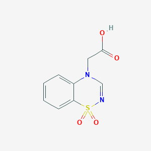 molecular formula C9H8N2O4S B1463526 2-(1,1-Dioxo-4H-1$L^{6},2,4-benzothiadiazin-4-YL)acetic acid CAS No. 1209718-24-0