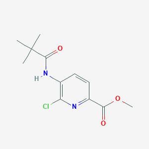 molecular formula C12H15ClN2O3 B1463531 Methyl 6-chloro-5-pivalamidopicolinate CAS No. 1142191-95-4