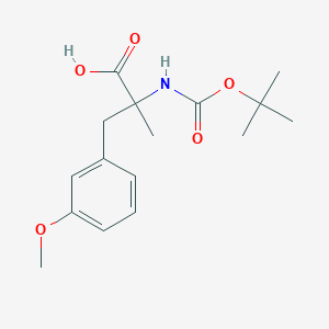 molecular formula C16H23NO5 B1463534 Boc-α-甲基-3-甲氧基-DL-苯丙氨酸 CAS No. 1185301-00-1