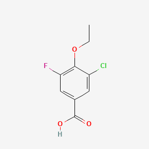 molecular formula C9H8ClFO3 B1463535 3-Chloro-4-ethoxy-5-fluorobenzoic acid CAS No. 1017778-72-1
