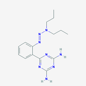 molecular formula C15H22N8 B14635394 6-{2-[(1e)-3,3-Dipropyltriaz-1-en-1-yl]phenyl}-1,3,5-triazine-2,4-diamine CAS No. 52745-16-1