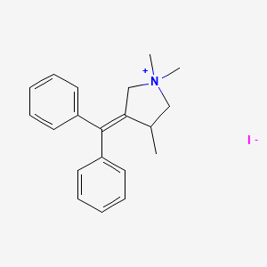 molecular formula C20H24IN B14635399 Pyrrolidinium, 3-(diphenylmethylene)-1,1,4-trimethyl-, iodide CAS No. 54112-29-7