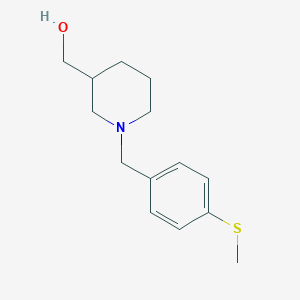 molecular formula C14H21NOS B1463540 (1-{[4-(Methylsulfanyl)phenyl]methyl}piperidin-3-yl)methanol CAS No. 864410-59-3
