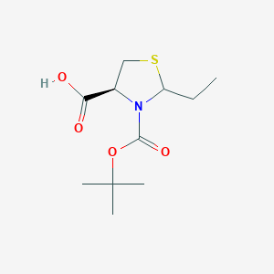 molecular formula C11H19NO4S B1463541 Boc-(4S,2RS)-2-ethylthiazolidine-4-carboxylic acid CAS No. 1217515-06-4