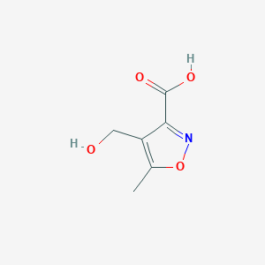 molecular formula C6H7NO4 B1463543 4-(Hydroxymethyl)-5-methylisoxazole-3-carboxylic acid CAS No. 1134333-99-5