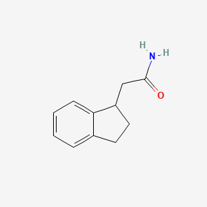 molecular formula C11H13NO B14635434 2-(2,3-Dihydro-1H-inden-1-yl)acetamide CAS No. 52957-56-9