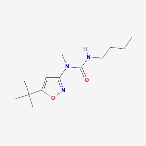 molecular formula C13H23N3O2 B14635446 N'-Butyl-N-(5-tert-butyl-1,2-oxazol-3-yl)-N-methylurea CAS No. 55808-00-9
