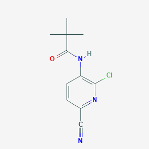 molecular formula C11H12ClN3O B1463546 N-(2-Chloro-6-cyanopyridin-3-yl)pivalamide CAS No. 1142191-90-9