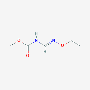 molecular formula C5H10N2O3 B14635489 methyl N-[(E)-ethoxyiminomethyl]carbamate 
