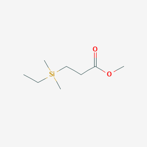 molecular formula C8H18O2Si B14635503 Methyl 3-[ethyl(dimethyl)silyl]propanoate CAS No. 52198-02-4