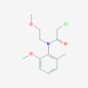 molecular formula C13H18ClNO3 B14635546 2-Chloro-N-(2-methoxyethyl)-N-(2-methoxy-6-methylphenyl)acetamide CAS No. 53981-73-0
