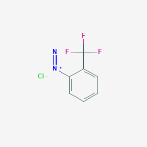 molecular formula C7H4ClF3N2 B14635550 2-(Trifluoromethyl)benzene-1-diazonium chloride CAS No. 54514-11-3