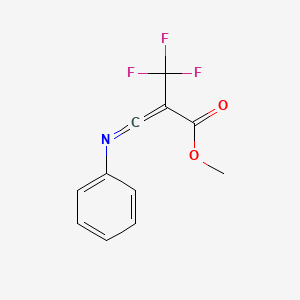 molecular formula C11H8F3NO2 B14635608 Methyl 3-(phenylimino)-2-(trifluoromethyl)prop-2-enoate CAS No. 56623-10-0