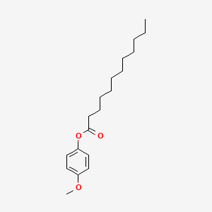 molecular formula C19H30O3 B14635626 Dodecanoic acid, 4-methoxyphenyl ester CAS No. 55250-82-3