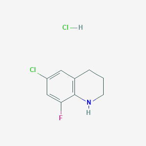 molecular formula C9H10Cl2FN B1463563 6-Chloro-8-fluoro-1,2,3,4-tetrahydroquinoline hydrochloride CAS No. 1269152-44-4