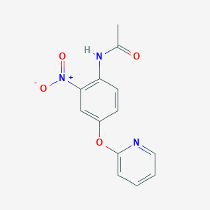 molecular formula C13H11N3O4 B14635654 N-{2-Nitro-4-[(pyridin-2-yl)oxy]phenyl}acetamide CAS No. 55564-11-9