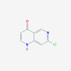 molecular formula C8H5ClN2O B1463571 7-Chloro-1H-1,6-naphthyridin-4-one CAS No. 952138-12-4
