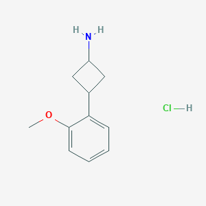 molecular formula C11H16ClNO B1463574 3-(2-Methoxyphenyl)cyclobutan-1-amine hydrochloride CAS No. 1269151-22-5