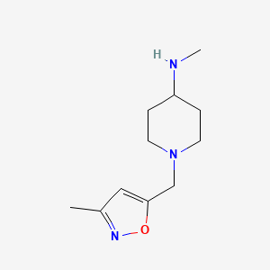 molecular formula C11H19N3O B1463578 N-methyl-1-[(3-methyl-1,2-oxazol-5-yl)methyl]piperidin-4-amine CAS No. 1251099-46-3